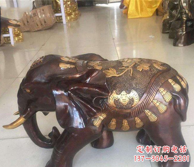 上海铜雕室内装饰小象雕塑摆件