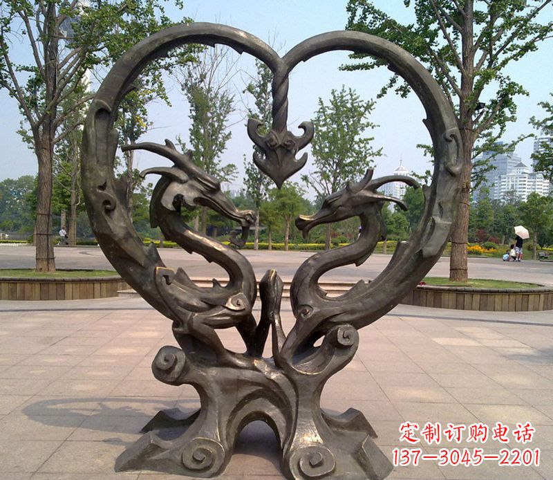 上海铜雕双龙戏珠