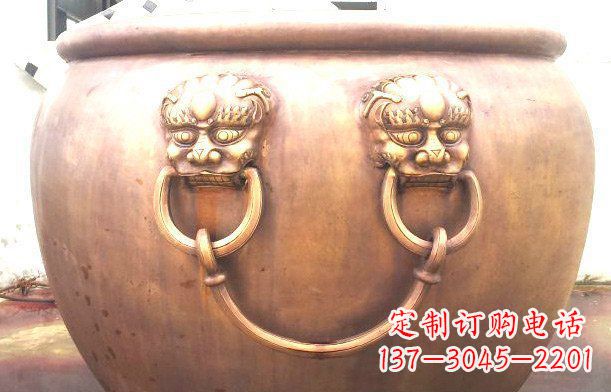 上海铜雕水缸寺庙景观雕塑_1
