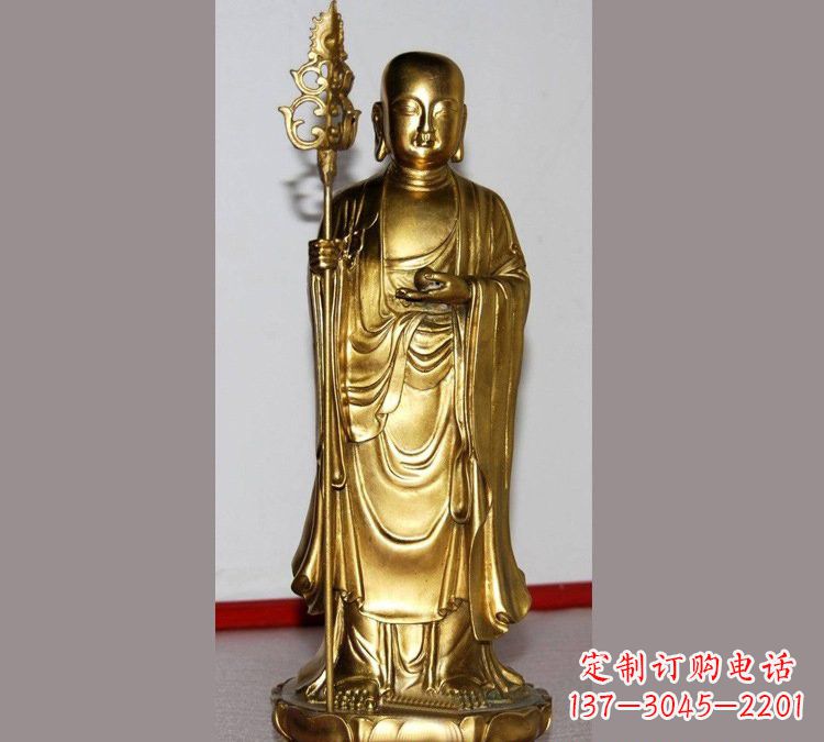 上海铜雕寺庙佛堂地藏菩萨