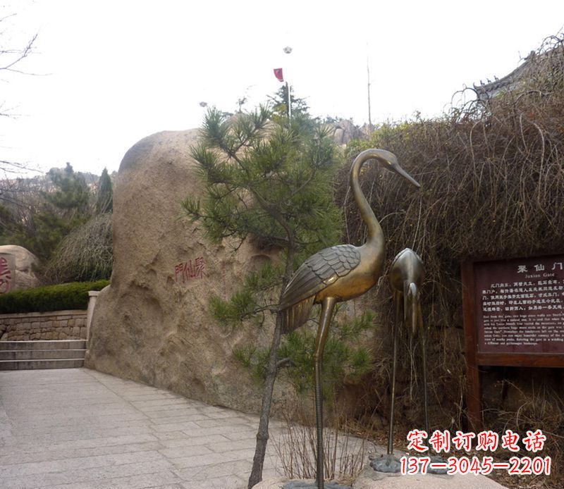 上海铜雕仙鹤