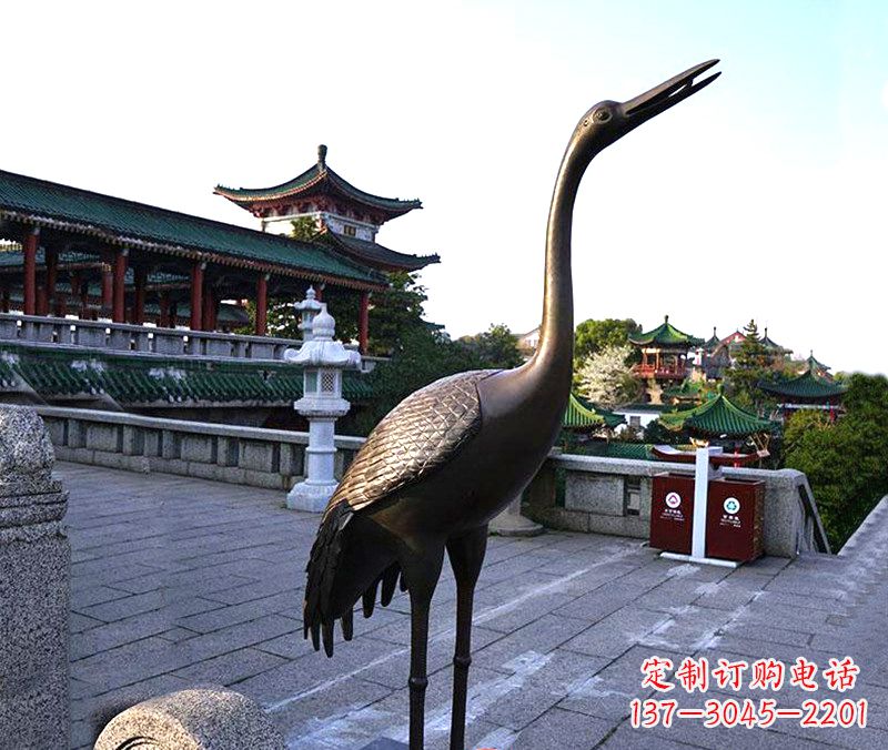 上海铜雕仙鹤雕塑