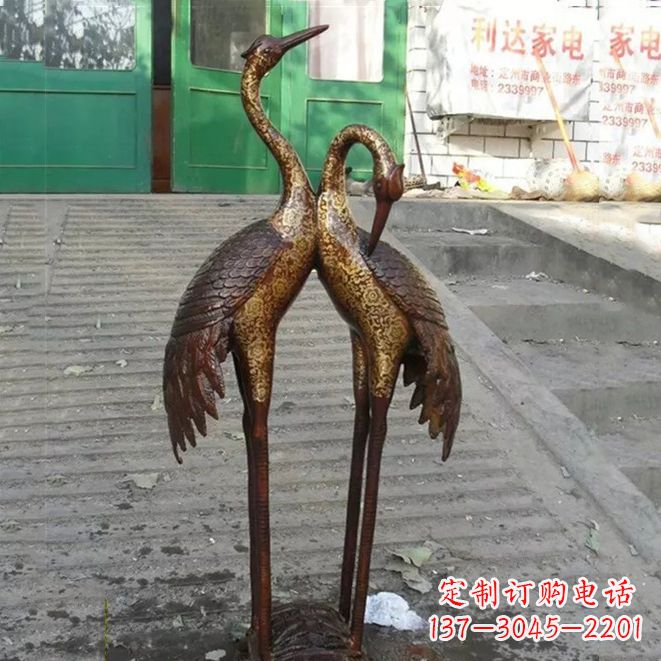 上海铜雕仙鹤夫妻