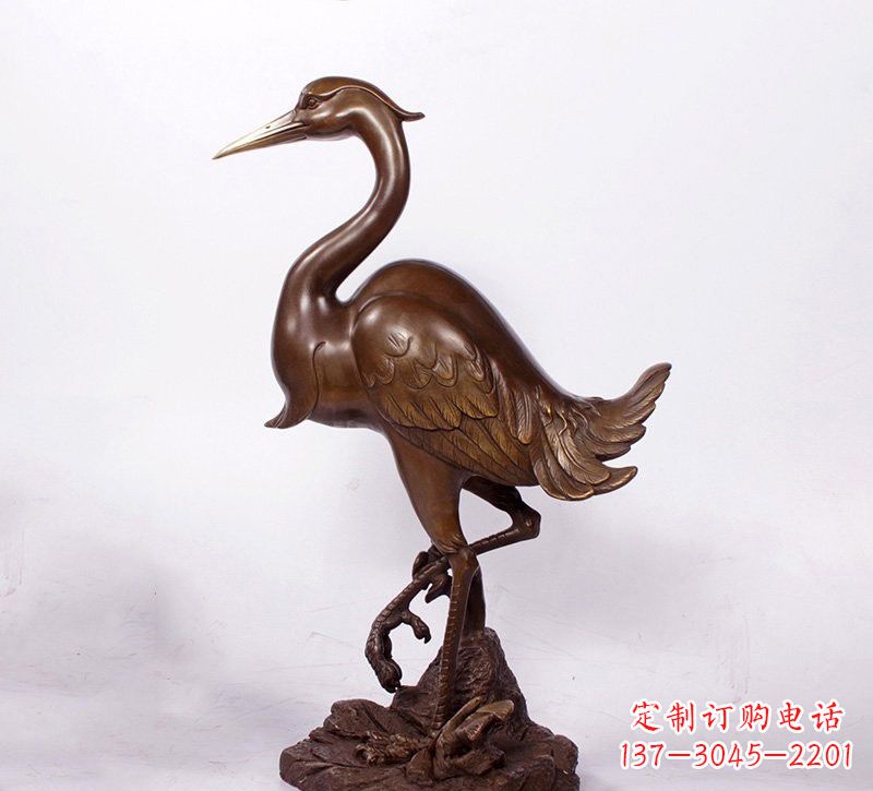 上海铜雕仙鹤动物雕塑