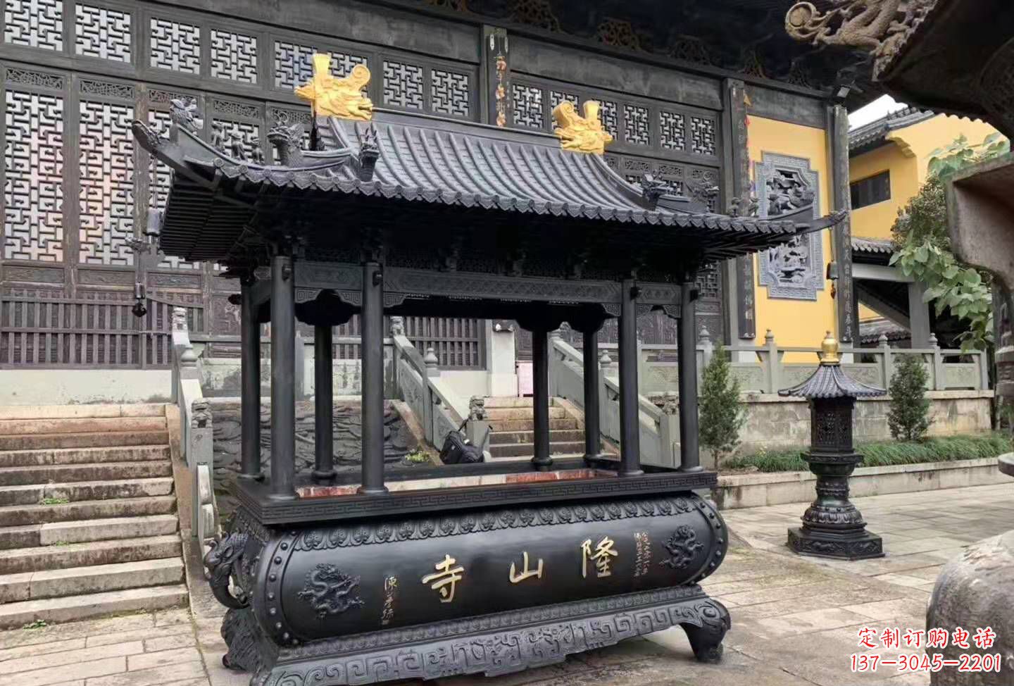 上海铜雕香炉寺庙景观户外摆件