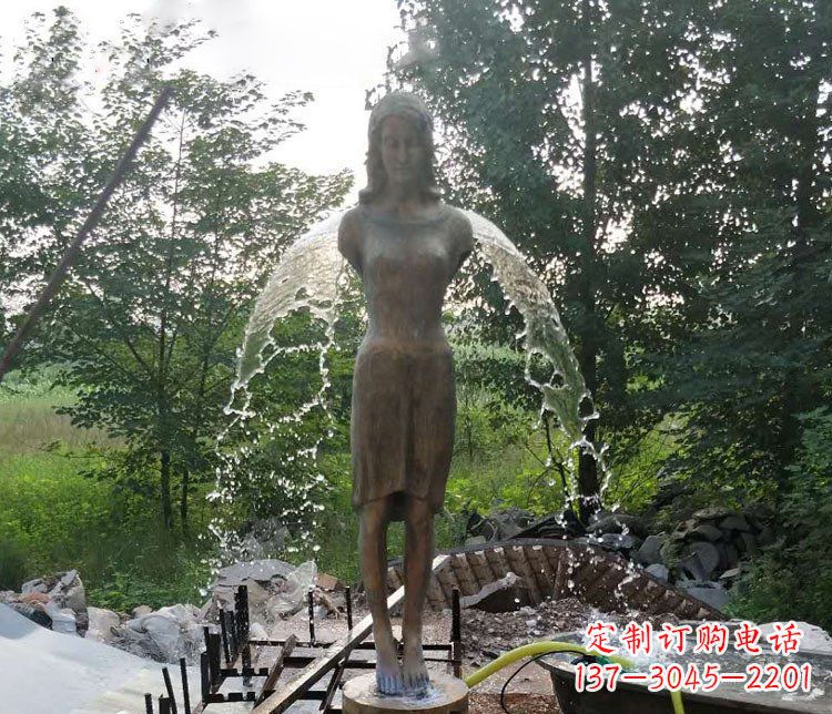 上海铜雕园林天使雕塑摆件