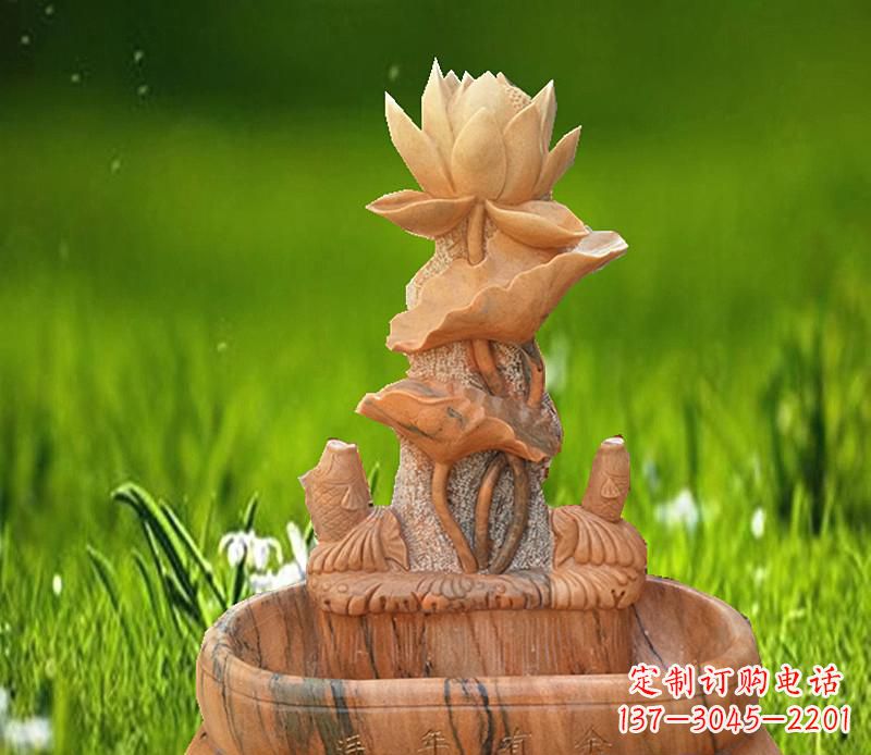 上海晚霞红景观荷花水池