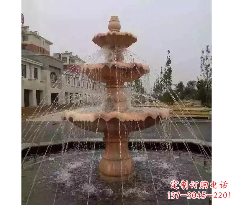 上海晚霞红喷泉雕塑