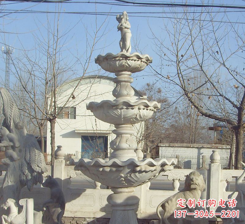 上海晚霞红石雕风水球图片