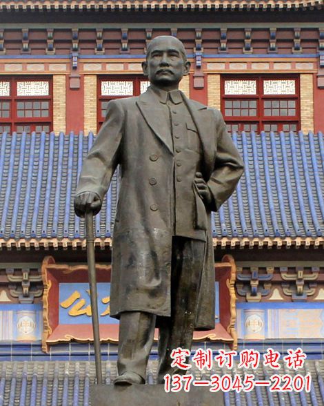 上海伟人孙中山先生铜雕像