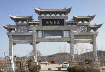 上海青石牌坊雕塑：精美瑰丽古朴简洁