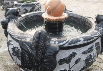 上海青石鱼缸雕塑，装点您的生活