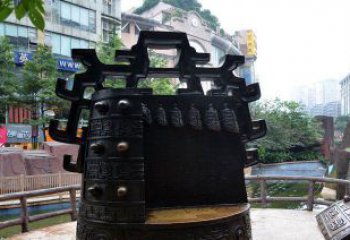 上海青铜钟铜雕，精美外观蕴藏深厚文化内涵