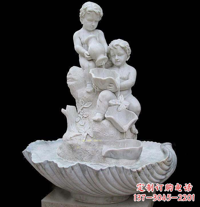 上海西方儿童喷泉石雕