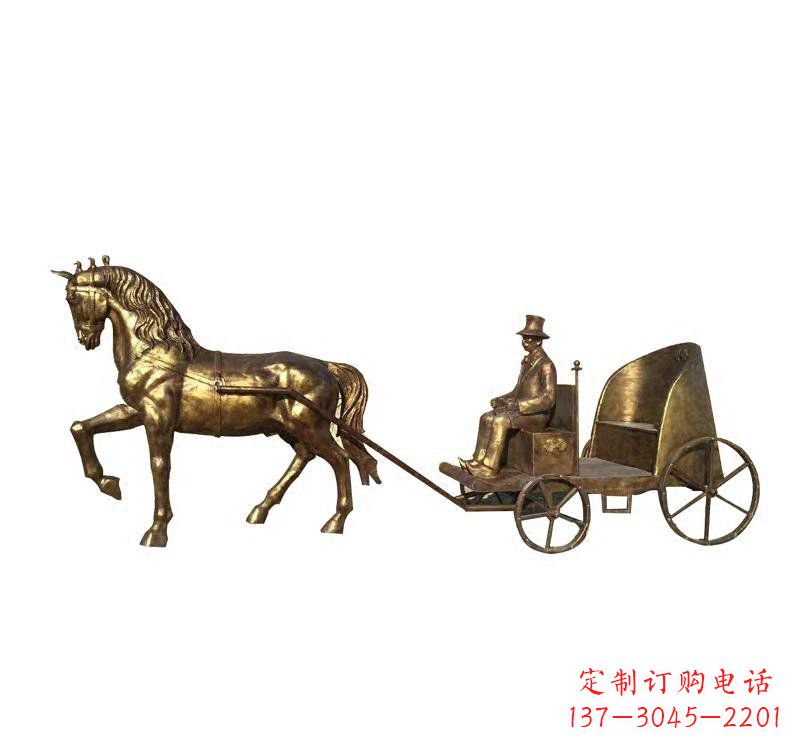 上海西方马车铜雕