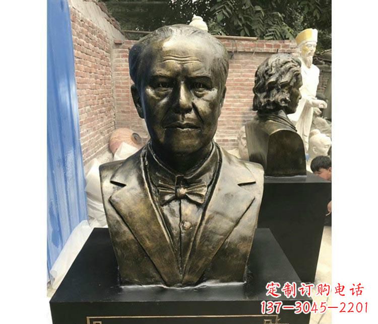 上海西方名人爱迪生胸像铜雕