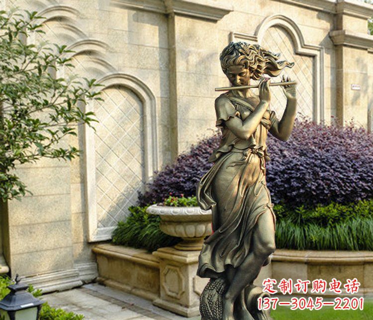 上海西方女人别墅景观铜雕塑