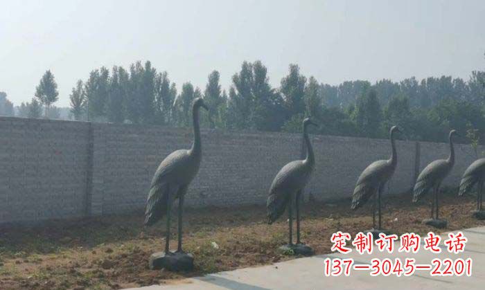 上海仙鹤抽象铜雕 (2)