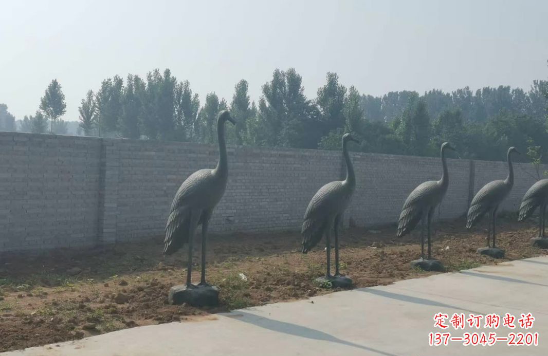 上海仙鹤抽象铜雕