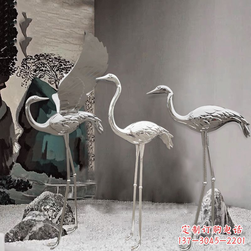 上海仙鹤雕塑不锈钢