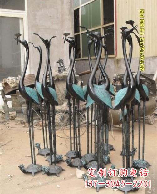 上海仙鹤动物铜雕
