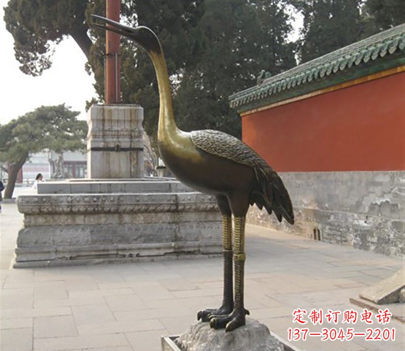 上海仙鹤动物铜雕 (2)