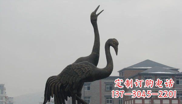 上海仙鹤公园景观铜雕