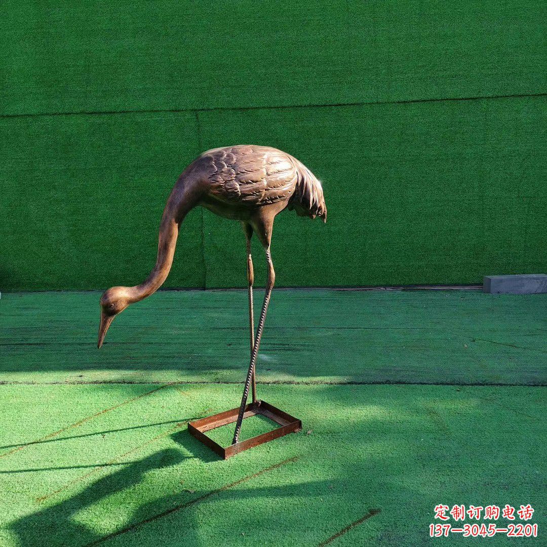 上海仙鹤拉鼓铜雕塑