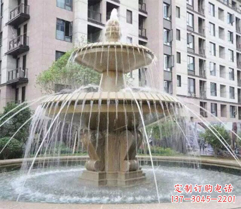 上海小区大型喷泉景观石雕