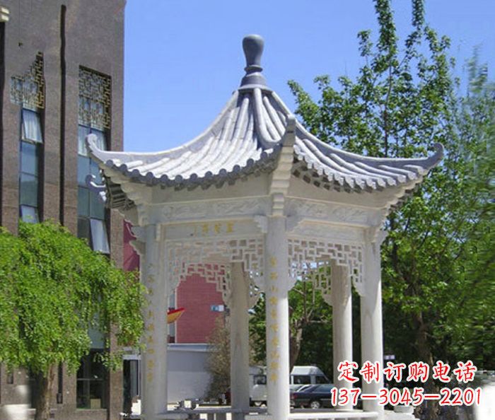 上海小区景观大理石凉亭