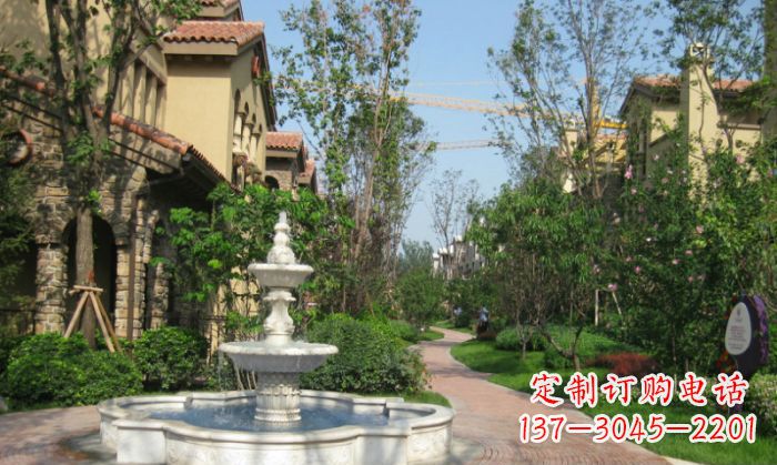 上海小区景观大理石喷泉石雕 (5)