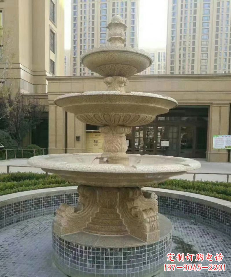 上海小区喷泉石雕 (2)
