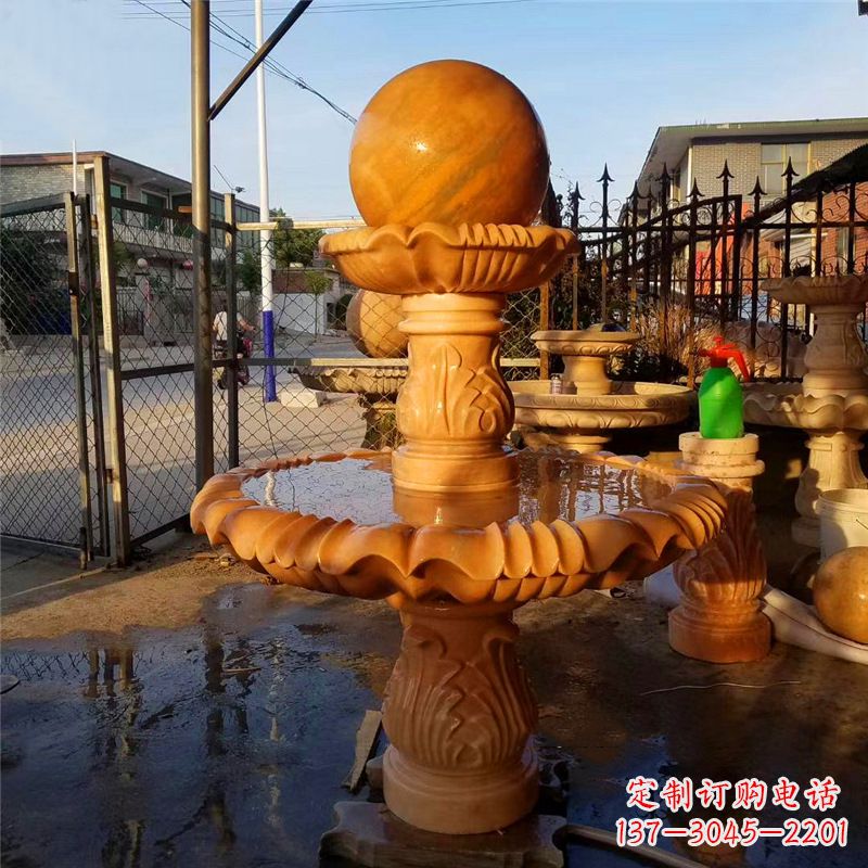 上海小区石雕喷泉塔