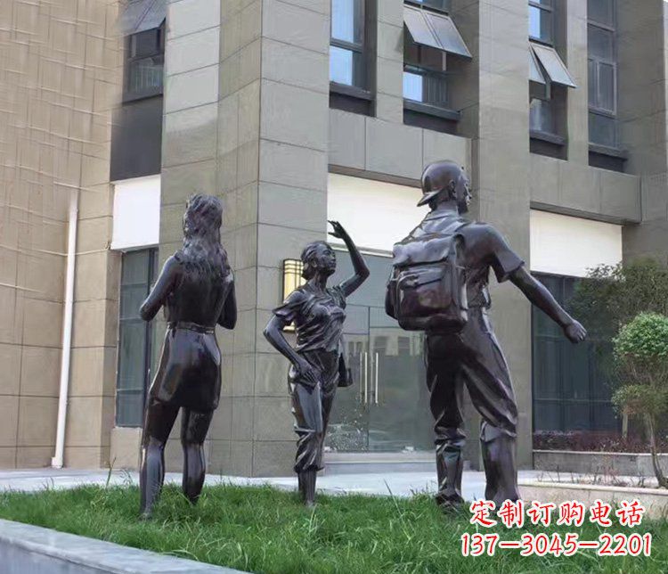 上海小区铜雕美女人物雕塑