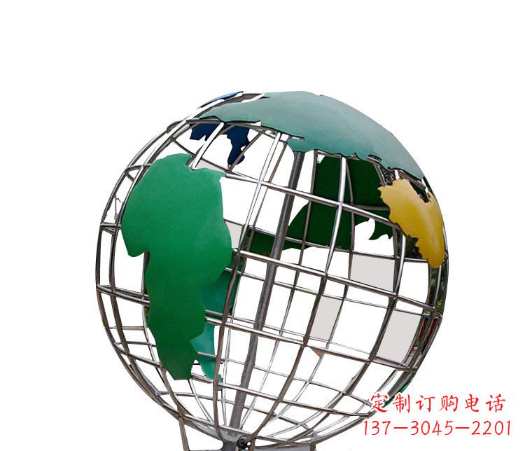 上海校园不锈钢地球仪摆件雕塑