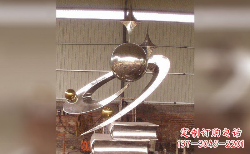 上海校园不锈钢书籍雕塑