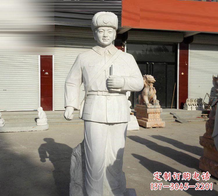 上海校园大理石立式雷锋雕塑