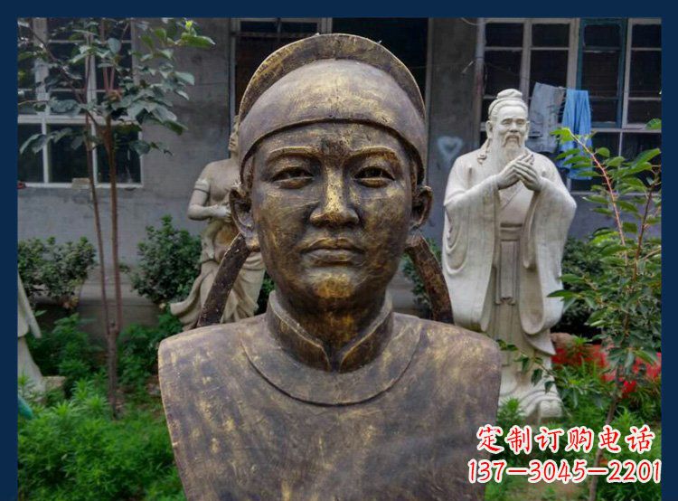上海校园古代名人毕昇铜雕