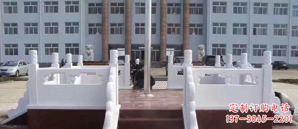 上海校园汉白玉升旗台石雕