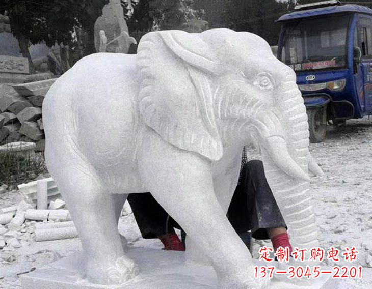 上海写实大象石雕