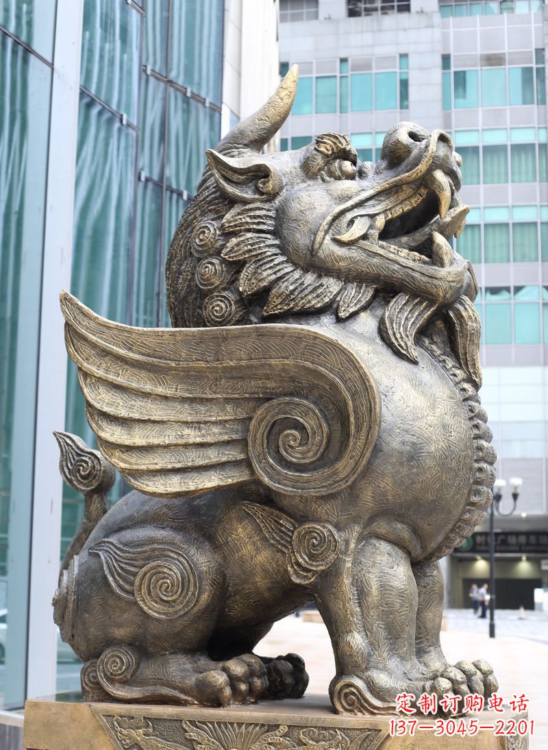 上海獬豸古代神兽铜雕