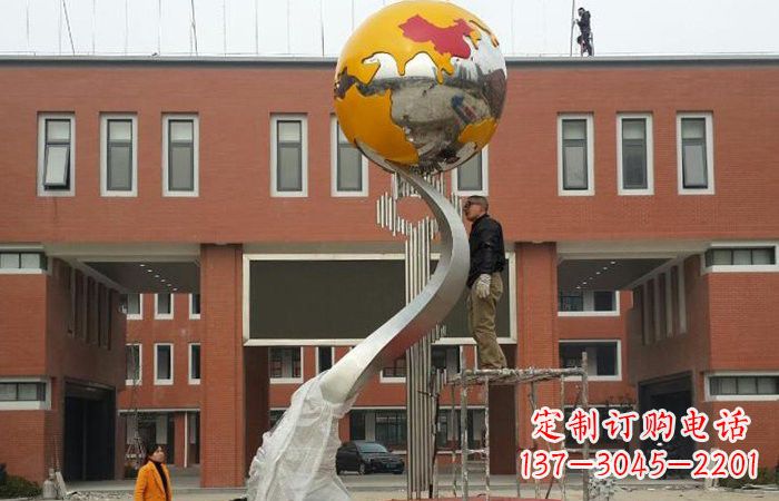 上海学校不锈钢地球雕塑