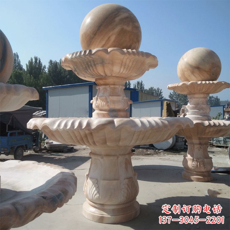 上海一米的喷泉石雕