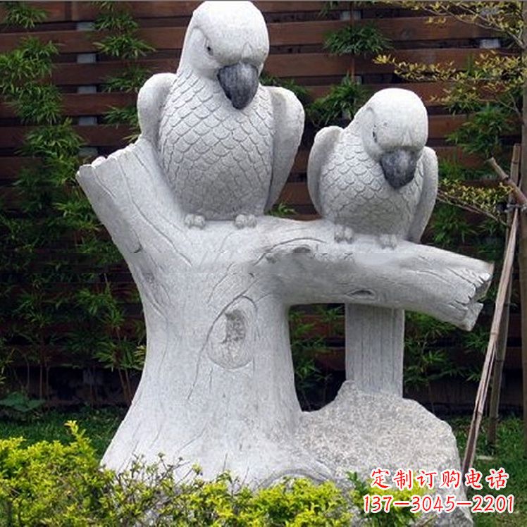 上海鹦鹉大理石雕塑