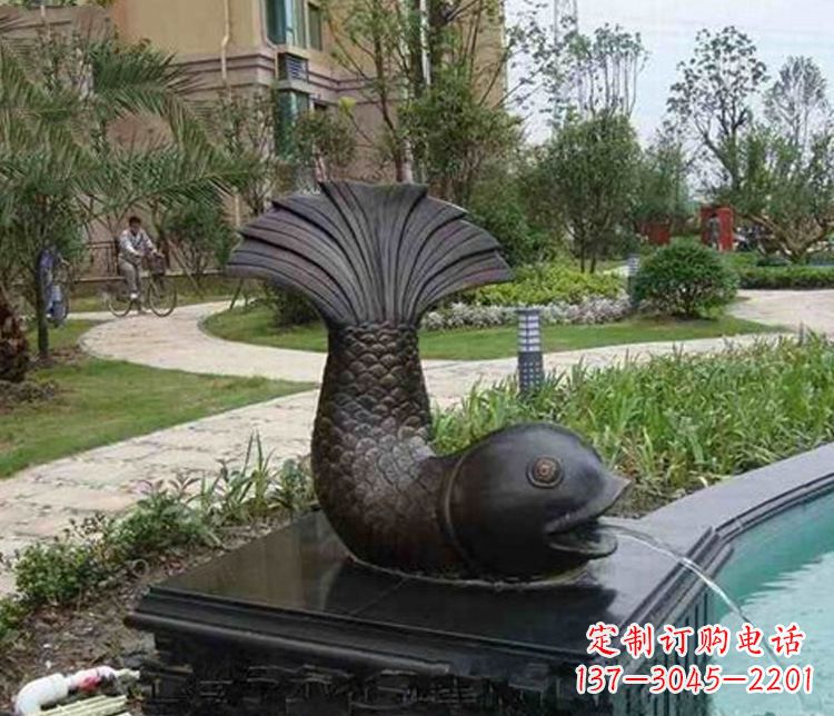 上海鱼喷泉铜雕