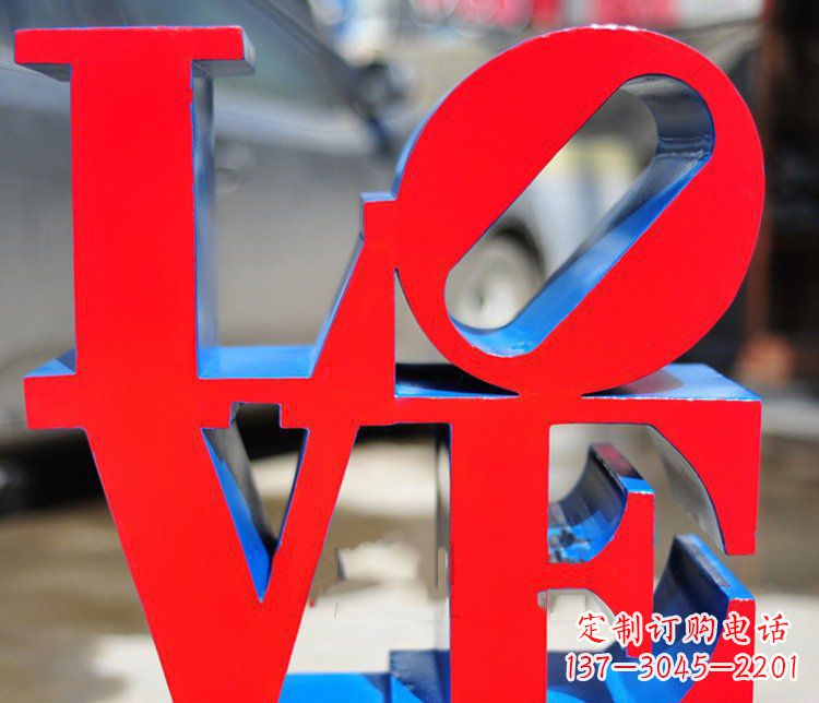 上海园林不锈钢love字母雕塑