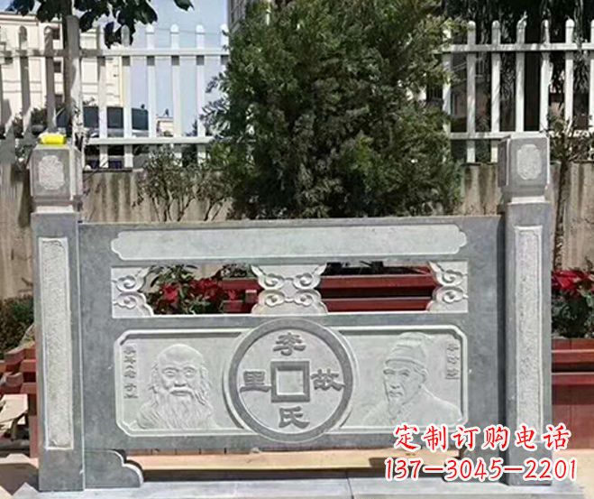 上海园林仿古石浮雕栏板景观石雕