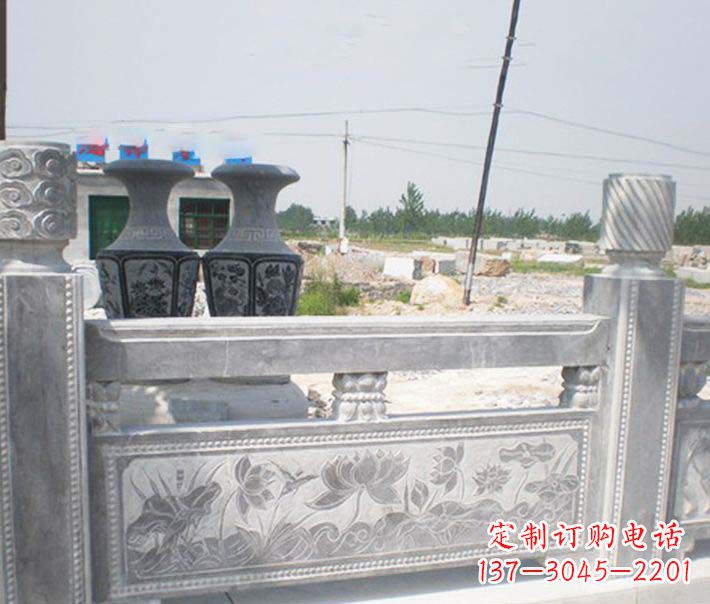 上海园林仿古石栏板景观石雕 (3)