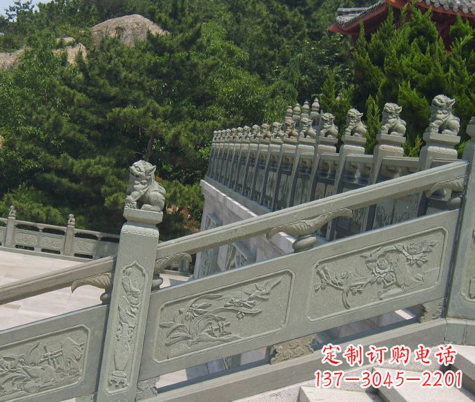 上海园林仿古石栏板景观石雕 (4)