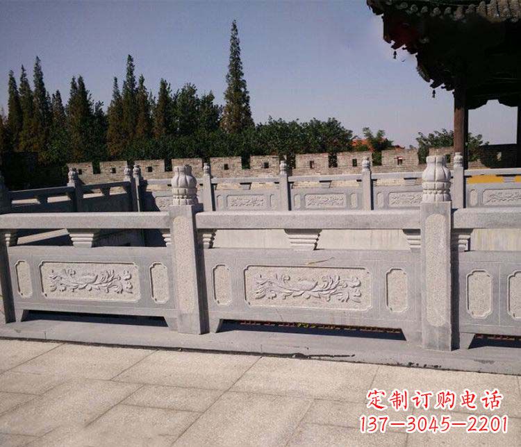 上海园林仿古石栏板景观石雕 (2)